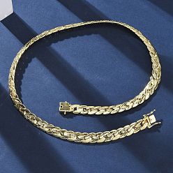 Настоящее золото 18K 9мм латунные кубинские звенья цепи ожерелья, стойки покрытие, долговечный, без свинца и без кадмия, реальный 18 k позолоченный, 18.31 дюйм (46.5 см)