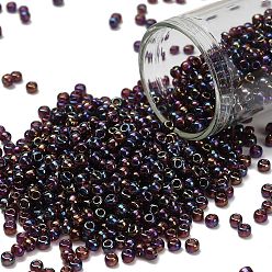 (166C) Transparent AB Amethyst Тохо 8/0 круглые бусины, японский бисер, (166 c) прозрачный абаметист, 3 мм, отверстие : 1 мм, Около 10000 шт / фунт