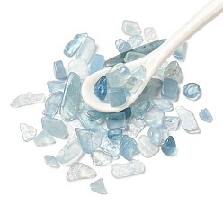 Аквамарин Натуральные аквамариновые чипсы, нет отверстий / незавершенного, 7~36x6~10x1~7 мм, Около 1582 шт / 1000 г