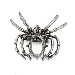 Античное Серебро Плакировка античное серебро основа для броши, пауки, античное серебро, 35.5x43.5 мм