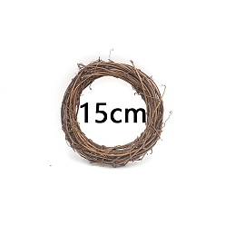 Верблюжий Форма круга ротанг лоза ветка венок обруч, для поделок пасха рождественская вечеринка декоры, верблюжие, 150 мм