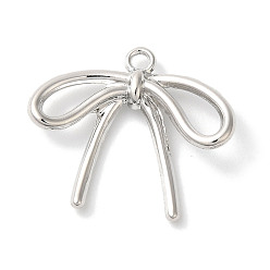 Платина Стойки подвески обшивки сплава, без кадмия, без никеля и без свинца, бантом, платина, 20x23x4 мм, отверстие : 1.6 мм