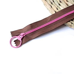 Седло Коричневый Полиэстеровые закрытые молнии, для сумок-кошельков, пеналы, седло коричневый, 20 см