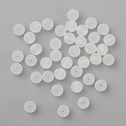 Clear Transparent Acrylic Ball Beads, Frosted Style, Round, Clear, 6mm, Hole: 1mm, about 4200pcs/500g
