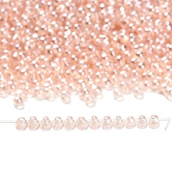 (DP330) Transparent Pink Mist Luster Миюки 3.4мм капельные бусины, японский бисер, прозрачные цвета lustered, (dp330) прозрачный розовый туманный блеск, 3.4x3 мм, отверстие : 0.65 мм, Около 8100 шт / 450 г