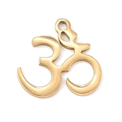 Real 18K Gold Plated 201 Stainless Steel Charms, Number 30 Charms, Real 18K Gold Plated, 15x15x1mm, Hole: 1.5mm