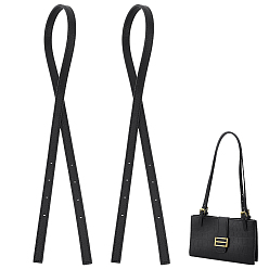 Черный 2шт. удлинители ремешка для сумки из микрофибры, имитирующей кожу, чёрные, 805x12x3 мм