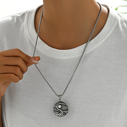 Tree of Life Панк 201 ожерелья с подвесками из нержавеющей стали, цвет нержавеющей стали, древо жизни, 23.43 дюйм (59.5 см)