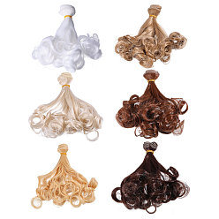 (52) Непрозрачная лаванда 6 шт. 6 стили длинная грушевидная перманентная прическа парик для куклы, для поделок девушки bjd makings аксессуары, разноцветные, 5.91~39.37 дюйм (15~100 см), 1 шт / цвет