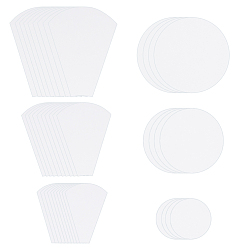 Белый 3 сумки 3 стили бумажные шаблоны для квилтинга, круглый и лепесток, поделки шитье пэчворк своими руками, белые, 39~72.5x28~56x0.3 мм и 22~58x0.3 мм, 44 шт / пакет, 1 сумка / стиль