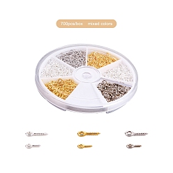 (52) Непрозрачная лаванда 1 ящик железный винт с проушиной, за половину пробурено бисера, разноцветные, 10x4x1 мм и 8x4x1 мм, отверстия: 2 мм, около 700 шт / коробка