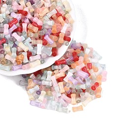 (52) Непрозрачная лаванда Стеклянные бусины в стиле верстака класса А FGB, бамбук совместное, имитация шарики глаза кота, разноцветные, 7.5x3.5~4 мм, отверстие : 1.2~1.5 мм, Около 3000 шт / фунт