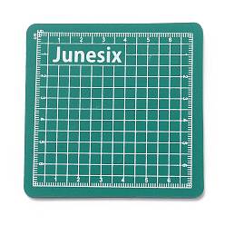 Морско-зеленый Коврик для резки пвх, со шкалой, для рабочего стола тонкая ручная работа кожа ремесло шитье diy перфорация, цвета морской волны, 8x8x0.3 см