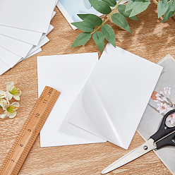 Blanco Esponja eva juegos de papel de espuma de hoja, con dorso adhesivo doble, antideslizante, Rectángulo, blanco, 15x10x0.2 cm