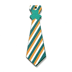 Clothes Непрозрачные печатные акриловые подвески, с блеском порошок, день Святого Патрика, 49.5x15.5x2 мм, отверстие : 1.6 мм