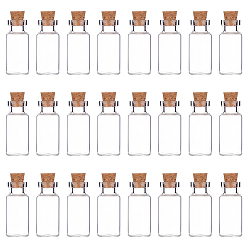 Прозрачный Миниатюрные стеклянные бутылки, с пробками, пустые бутылки желаний, колонка, для аксессуаров для кукольного домика, прозрачные, 16x35 мм, емкость: 3 мл (0.10 жидких унций)