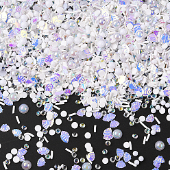 лаванда 100g ПВХ кабошоны, ногтей декоративные аксессуары, разнообразные, лаванда, 0.5~0.75x0.5~0.75x0.05~0.6 см