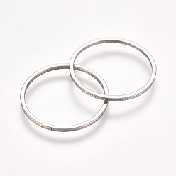 Stainless Steel Color Stainless Steel Linking Rings, for Jewelry Making, Ring, Stainless Steel Color, 16x0.8mm, Inner Diameter: 14mm
