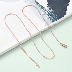 Розовое Золото 1.5мм латунные шариковые цепочки ожерелья, без свинца и без кадмия, долговечный, стойки покрытие, розовое золото , 17.80 дюйм (45.2 см)