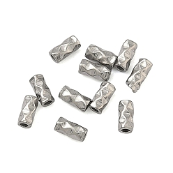 Нержавеющая Сталь Цвет 304 шарики из нержавеющей стальной трубы, текстурированная трубка, цвет нержавеющей стали, 4x2 мм, отверстие : 0.9 мм