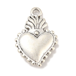 Античное Серебро Сплавочные подвески тибетского стиля, подвески на тему сердца, античное серебро, 21x14x3.5 мм, отверстие : 1.8 мм