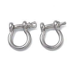 Нержавеющая Сталь Цвет 304 Застежки-пряжки из нержавеющей стали для цепочки на ремешке сумки, цепочка для сумки укоротить застежку, разъем для ремонта сломанного звена цепи, цвет нержавеющей стали, 26x25x4~8.5 мм, отверстие : 2.3 мм, внутренний диаметр: 16x13 мм