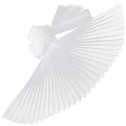 Белый Полиэфирная плиссированная ткань, аксессуары, белые, 1600x0.2 мм