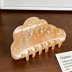 Сэнди Коричневый Заколки для волос «облако» из ацетата целлюлозы, аксессуары для волос для женщин и девочек, песчаный коричневый, 92x48x46 мм