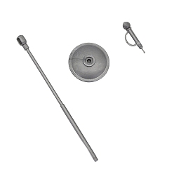 Серый Мини-микрофон для музыкального инструмента, аксессуары для кукольного домика с микро-ландшафтом, притворяясь опорными украшениями, серые, 37x35x132 мм