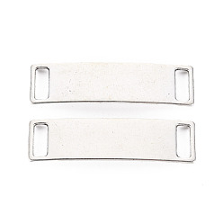 Antique Silver Alloy Connector Charms, Cadmium Free & Lead Free, Rectangle, Antique Silver, 39x10.5x2.5mm, Hole: 3x8mm