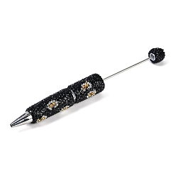 Реактивный Самолет Железная ручка из бисера, шариковая ручка, с полимерной глиной горный хрусталь, для индивидуальной ручки с ювелирными бусинами, случайная подложка, струя, 149x16 мм