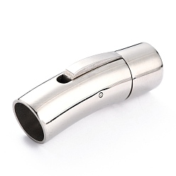 Нержавеющая Сталь Цвет Не тускнеет 316 хирургические штыковые застежки из нержавеющей стали, колонка, цвет нержавеющей стали, 31x10x11 мм, внутренний диаметр: 8 мм