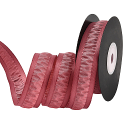 Сливовый 1 рулонные полиэфирные ленты, двусторонняя лента с оборками, для упаковки подарка DIY, цветочная упаковка, слива, 7/8 дюйм (22 мм), 10 ярдов / рулон (9.14 м / рулон)