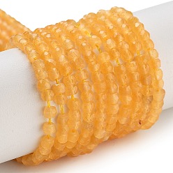 Оранжевый Кошачие глаза, граненые, рондель, оранжевые, 3x2.5 мм, отверстие : 0.6 мм, около 153 шт / нитка, 14.17'' (36 см)