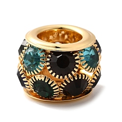 Золотой Латунные горный хрусталь круглые бусины, филигранные бусы, без свинца и без кадмия, стойки покрытие, большое отверстие шарик, золотые, 17x23.5 мм, отверстие : 11.5 мм