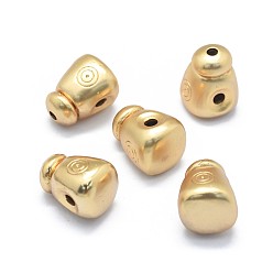 Golden Messing 3 loch guru perlen, T-Perlen gebohrt, golden, 17.5x13x13.5 mm, Bohrung: 2.5~3 mm