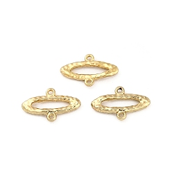 Oval Подвески-соединители из цинкового сплава, золотой свет, овальные, 12.5x20x2.5 мм, отверстие : 1.2 мм