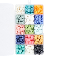 (52) Непрозрачная лаванда 15 сетки 15 набор восковых гранул цветов, наборы частиц сургуча для печати в стиле ретро, половину овальной, разноцветные, 172x98 мм