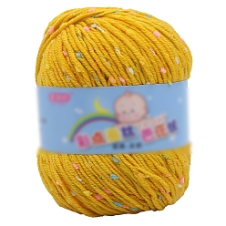 Золотистый Полиэфирная пряжа, твидовая пряжа, для свитера-шапки, для вязания крючком принадлежности, золотые, 2 мм, около 85.30 ярдов (78 м) / моток