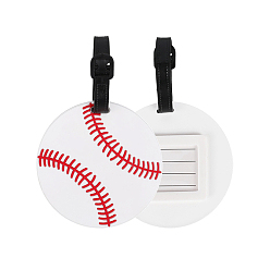 Baseball 2шт. бирка для багажа из ПВХ в виде спортивного мяча, этикетки для путешествий, бирки с именами чемоданов, бейсбол, 141~145 мм
