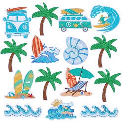 (52) Непрозрачная лаванда 15 шт. вышиваем нитками, пришиваем/утюжим нашивки, термоклей, аппликации из ткани, разнообразные, разноцветные, 47~78x25.5~70x1~2 мм