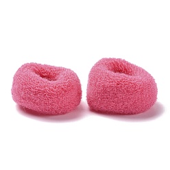 Hot pink Mädchen Haar-Accessoires, Pferdeschwanzhalter, elastischen Haargummis, Kamelie, 43.5~47x20 mm, Innendurchmesser: 25 mm
