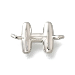 Letter H Подвески из латуни, без свинца и без кадмия, долговечный, 7.5x12.5x2 мм, отверстие : 1.2 мм