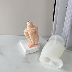 White DIY Candle Making Silicone Molds, Resin Casting Molds, Thinker, White, 9.7x5.8x4.5cm