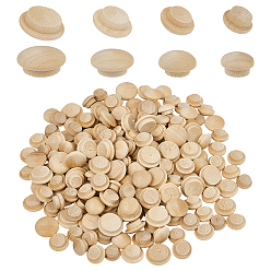 Бланшированный Миндаль 260шт. деревянное покрытие для лестничных перил, заглушки для мебельных винтов, бланшированный миндаль, 13~18.5x8 мм, штифты : 10~15 мм