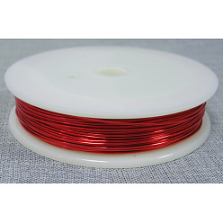 Dark Red Copper Jewelry Wire, Nickel Free, Dark Red, 26 Gauge, 0.4mm, about 13m/roll