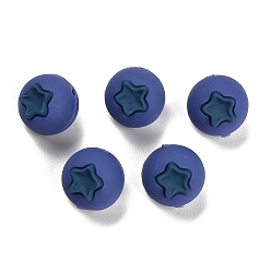 Blueberry Силиконовые бусины, фокусные бусы, темно-синий, черника, 17x16 мм, отверстие : 2 мм