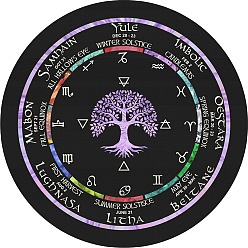 Дерево Деревянная маятниковая доска, биолокация гадальная доска, для колдовства принадлежности для викканского алтаря, плоскийкруглыйкруглый, дерево, 150 мм