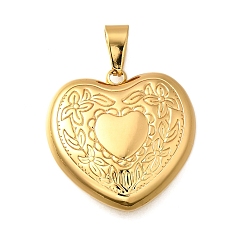 Золотой 304 подвески из нержавеющей стали, шарма сердца, золотые, 30.5x30x8.5 мм, отверстие : 10x5 мм