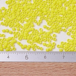 (DB0751) Matte Opaque Yellow MIYUKI Delica Beads, Cylinder, Japanese Seed Beads, 11/0, (DB0751) Matte Opaque Yellow, 1.3x1.6mm, Hole: 0.8mm, about 2000pcs/bottle, 10g/bottle